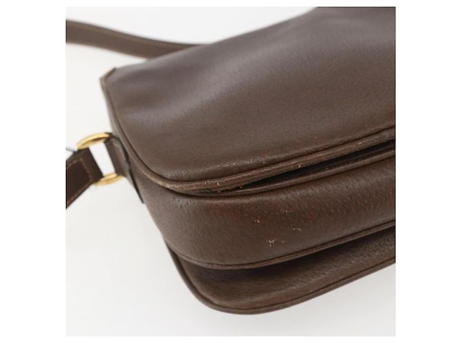 Borsa a Spalla in Pelle Marrone Oro GUCCI 001 116 0912 Auth 157232 D'oro - vista 16