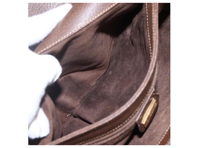 Borsa a Spalla in Pelle Marrone Oro GUCCI 001 116 0912 Auth 157232 D'oro - vista 22