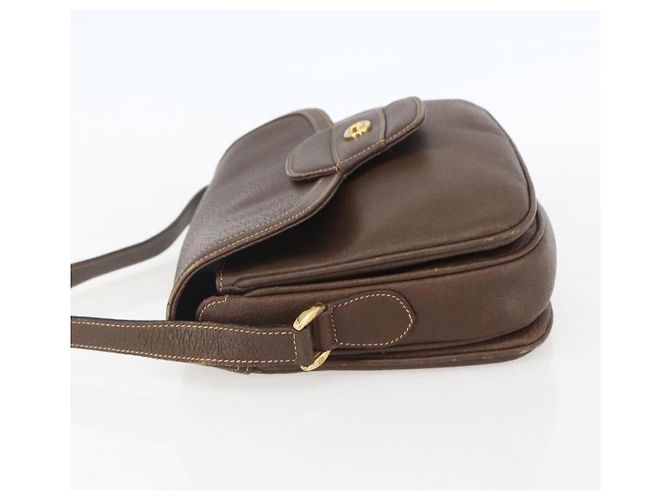 Borsa a Spalla in Pelle Marrone Oro GUCCI 001 116 0912 Auth 157232 D'oro - vista 3