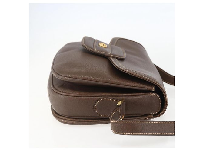 Borsa a Spalla in Pelle Marrone Oro GUCCI 001 116 0912 Auth 157232 D'oro - vista 4