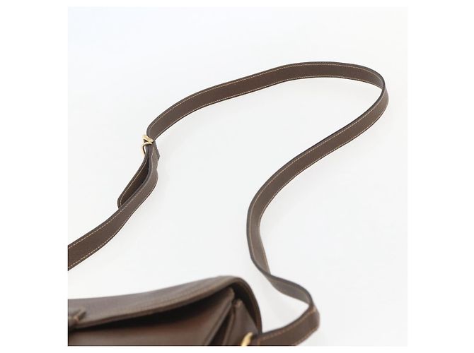 Borsa a Spalla in Pelle Marrone Oro GUCCI 001 116 0912 Auth 157232 D'oro - vista 8