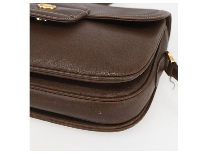 Borsa a Spalla in Pelle Marrone Oro GUCCI 001 116 0912 Auth 157232 D'oro - vista 9