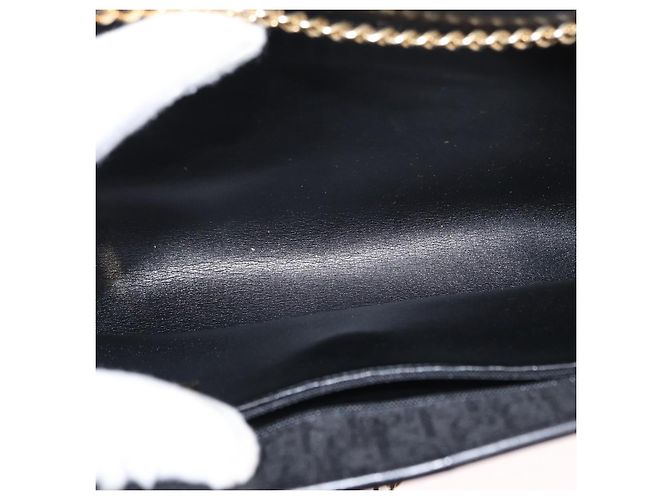 Borsa a spalla in tela Trotter Christian Dior nera e oro Auth BA8649 Nero D'oro - vista 10