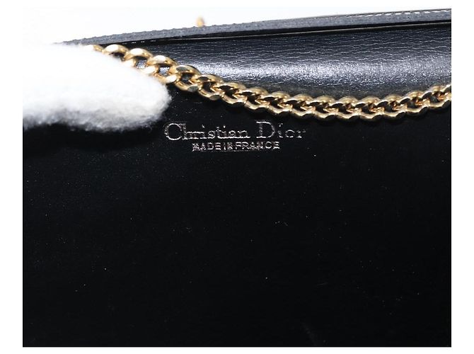 Borsa a spalla in tela Trotter Christian Dior nera e oro Auth BA8649 Nero D'oro - vista 11