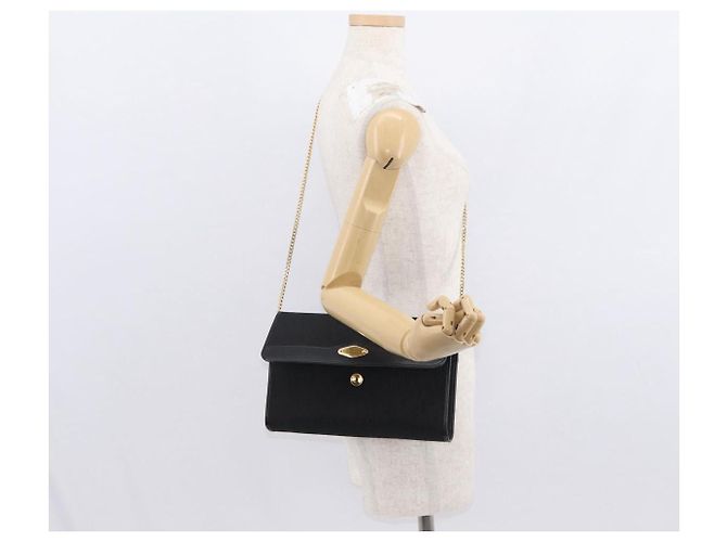 Borsa a spalla in tela Trotter Christian Dior nera e oro Auth BA8649 Nero D'oro - vista 22