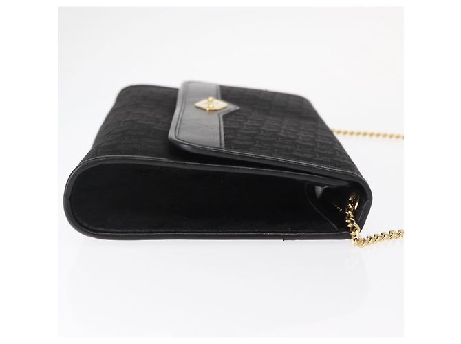Borsa a spalla in tela Trotter Christian Dior nera e oro Auth BA8649 Nero D'oro - vista 3