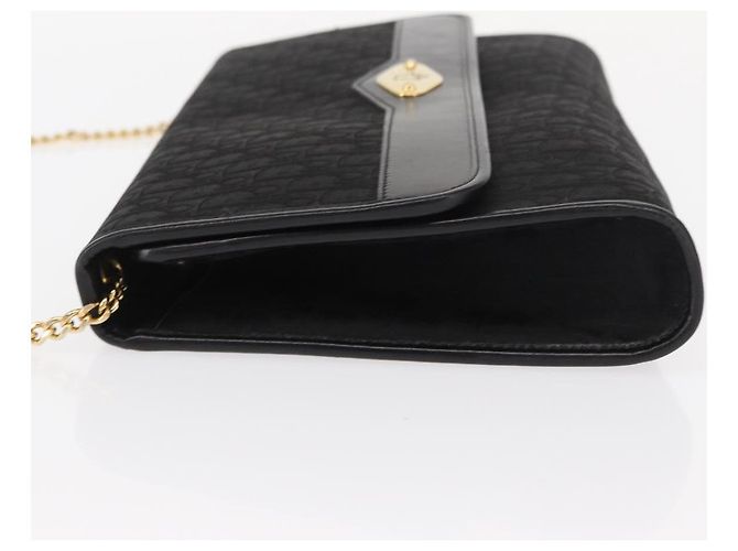 Borsa a spalla in tela Trotter Christian Dior nera e oro Auth BA8649 Nero D'oro - vista 4