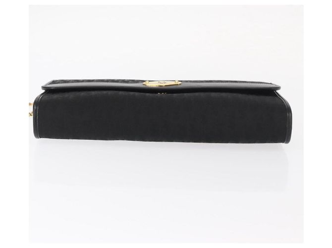 Borsa a spalla in tela Trotter Christian Dior nera e oro Auth BA8649 Nero D'oro - vista 5