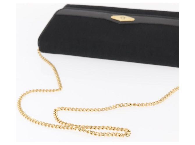Borsa a spalla in tela Trotter Christian Dior nera e oro Auth BA8649 Nero D'oro - vista 6