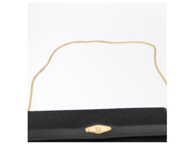 Borsa a spalla in tela Trotter Christian Dior nera e oro Auth BA8649 Nero D'oro - vista 7