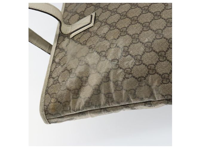 Gucci Borsa Tote GG Supreme in PVC beige 211137 Auth 156914 - vista 10