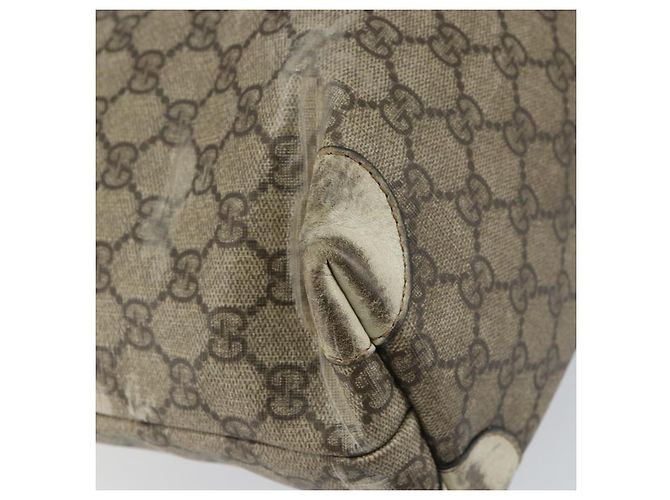 Gucci Borsa Tote GG Supreme in PVC beige 211137 Auth 156914 - vista 14