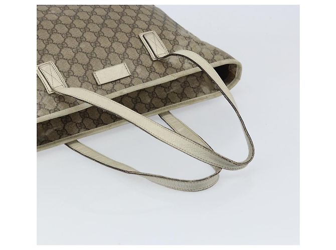 Gucci Borsa Tote GG Supreme in PVC beige 211137 Auth 156914 - vista 7