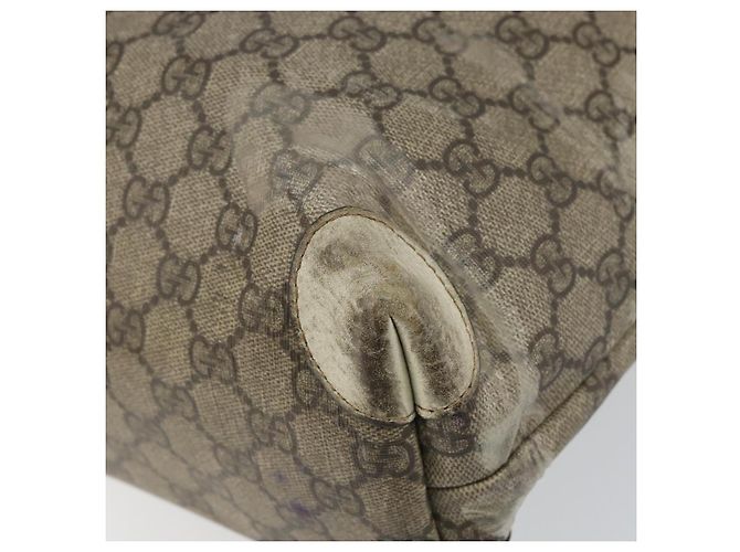 Gucci Borsa Tote GG Supreme in PVC beige 211137 Auth 156914 - vista 9