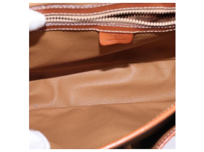 Céline Borsa a spalla circolare in tela Macadam CELINE in pelle PVC marrone oro Auth 147994 D'oro - vista 11
