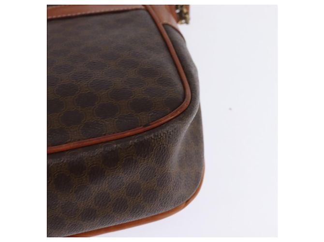 Céline Borsa a spalla circolare in tela Macadam CELINE in pelle PVC marrone oro Auth 147994 D'oro - vista 19