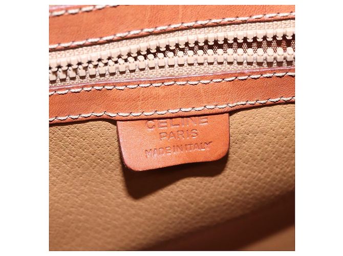Céline Borsa a spalla circolare in tela Macadam CELINE in pelle PVC marrone oro Auth 147994 D'oro - vista 22