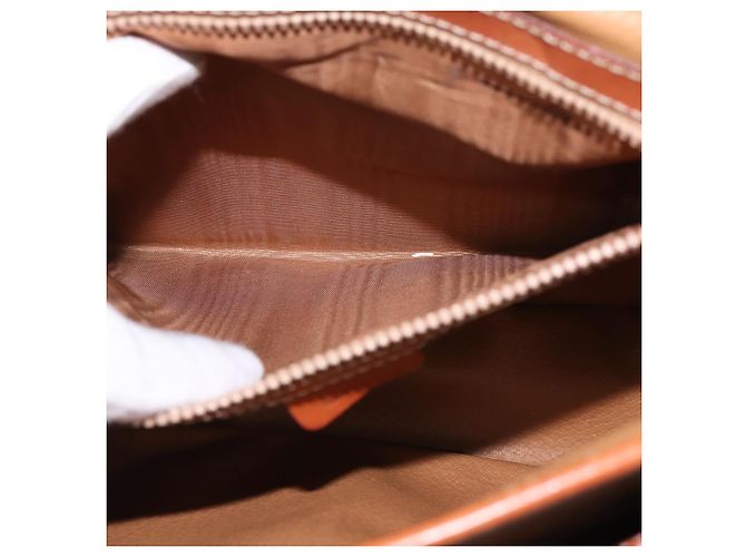 Céline Borsa a spalla circolare in tela Macadam CELINE in pelle PVC marrone oro Auth 147994 D'oro - vista 25