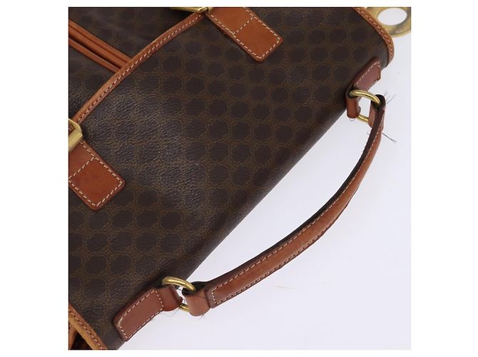 Céline Borsa a spalla circolare in tela Macadam CELINE in pelle PVC marrone oro Auth 147994 D'oro - vista 7