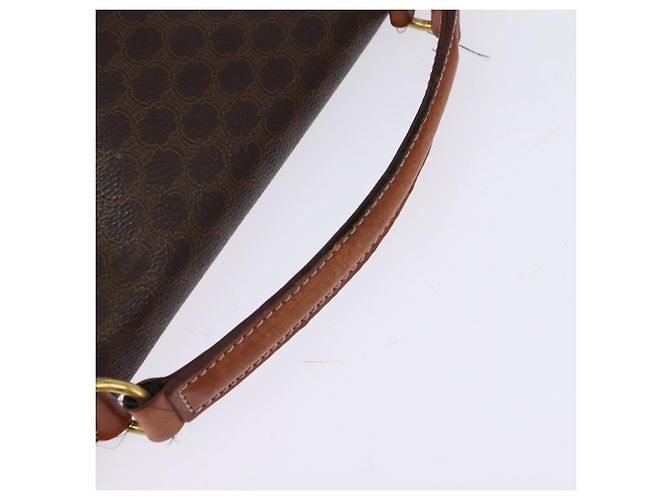Céline Borsa a spalla circolare in tela Macadam CELINE in pelle PVC marrone oro Auth 147994 D'oro - vista 8