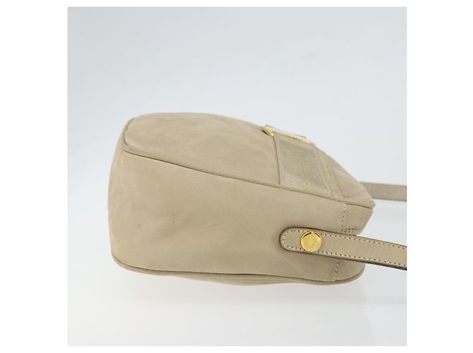 Borsa a Spalla Vala in Camoscio Beige Oro Auth BA7057 di Salvatore Ferragamo D'oro - vista 3