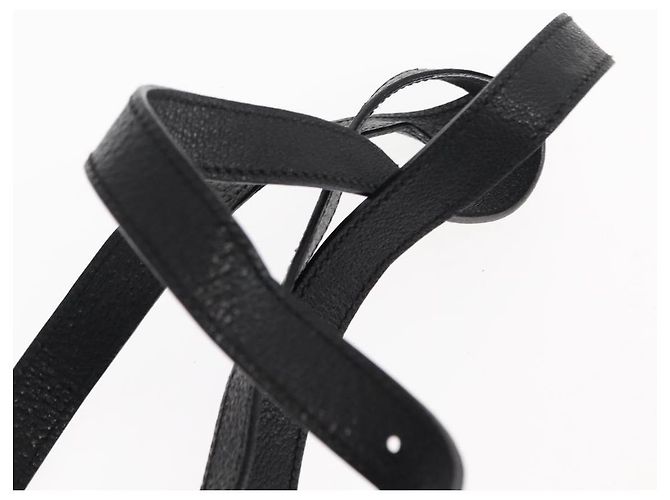 Zaino in pelle scamosciata nera GUCCI Bamboo Auth BA6791 Nero - vista 15