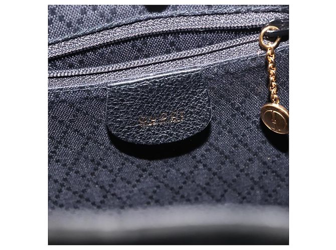 Zaino in pelle scamosciata nera GUCCI Bamboo Auth BA6791 Nero - vista 21