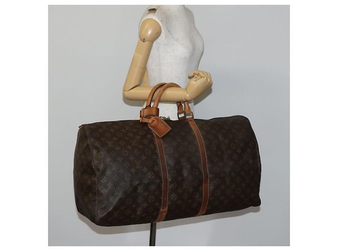 LOUIS VUITTON Borsa Boston Monogram Keepall 60 M41422 LV Auth 145183 Monogramma - vista 23