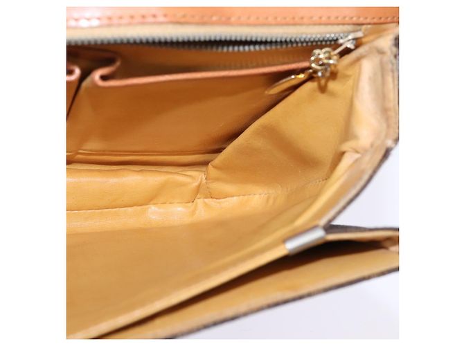 Céline CELINE Macadam Canvas Schultertasche aus PVC-Leder in Braun und Gold Auth 128916 Golden - Ansicht 20