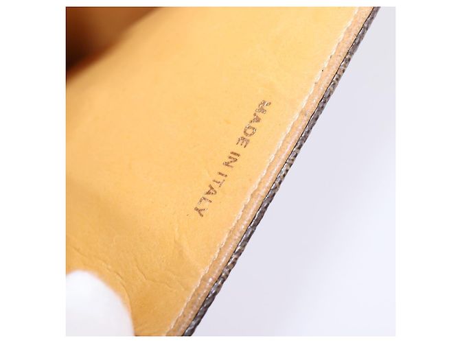 Céline CELINE Macadam Canvas Schultertasche aus PVC-Leder in Braun und Gold Auth 128916 Golden - Ansicht 24