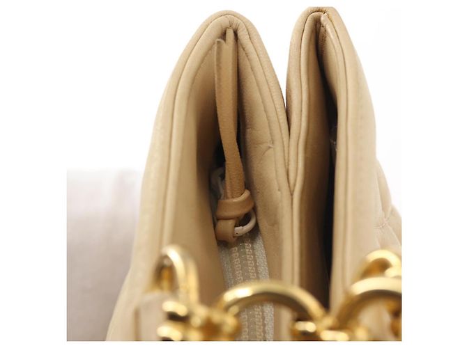 BALLY Borsa a Spalla in Pelle Beige Oro Auth 143330 D'oro - vista 10