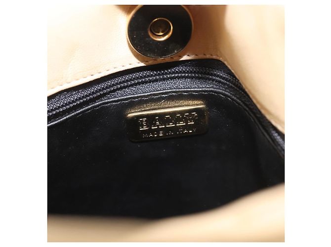 BALLY Borsa a Spalla in Pelle Beige Oro Auth 143330 D'oro - vista 18