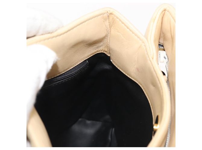 BALLY Borsa a Spalla in Pelle Beige Oro Auth 143330 D'oro - vista 19