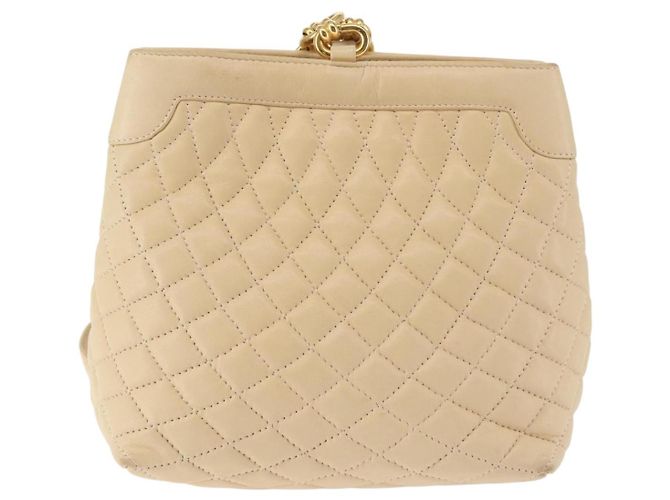 BALLY Borsa a Spalla in Pelle Beige Oro Auth 143330 D'oro - vista 2
