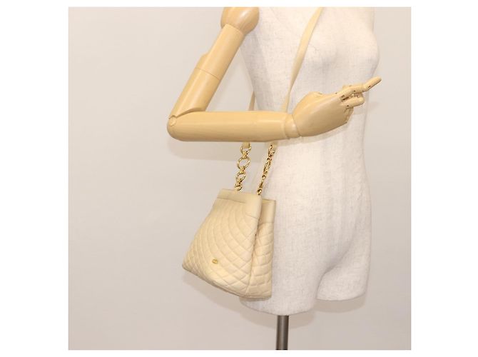BALLY Borsa a Spalla in Pelle Beige Oro Auth 143330 D'oro - vista 23
