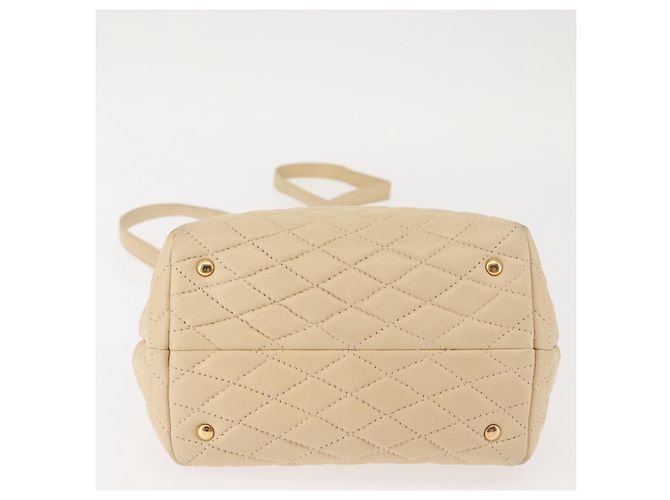BALLY Borsa a Spalla in Pelle Beige Oro Auth 143330 D'oro - vista 5