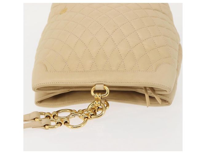 BALLY Borsa a Spalla in Pelle Beige Oro Auth 143330 D'oro - vista 6