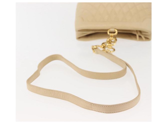 BALLY Borsa a Spalla in Pelle Beige Oro Auth 143330 D'oro - vista 7