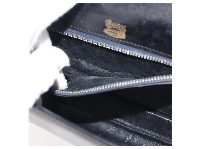 Borsa a Spalla in Pelle Blu Navy Oro Auth BA6320 di GUCCI D'oro - vista 12
