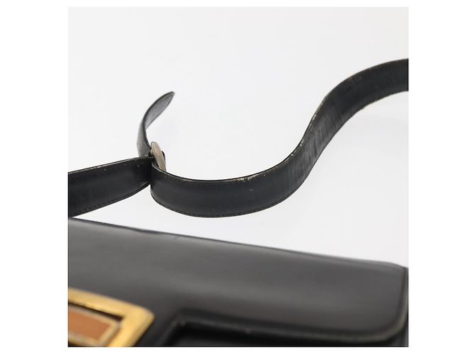 Borsa a Spalla in Pelle Blu Navy Oro Auth BA6320 di GUCCI D'oro - vista 14
