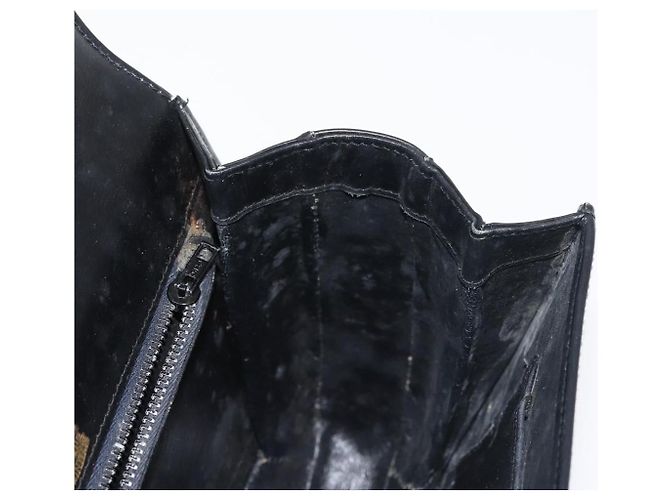 Borsa a Spalla in Pelle Blu Navy Oro Auth BA6320 di GUCCI D'oro - vista 19