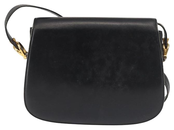Borsa a Spalla in Pelle Blu Navy Oro Auth BA6320 di GUCCI D'oro - vista 2