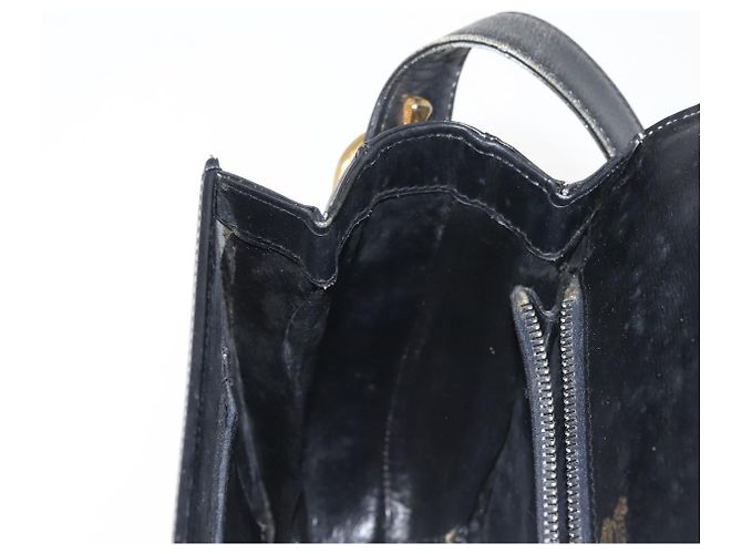 Borsa a Spalla in Pelle Blu Navy Oro Auth BA6320 di GUCCI D'oro - vista 20