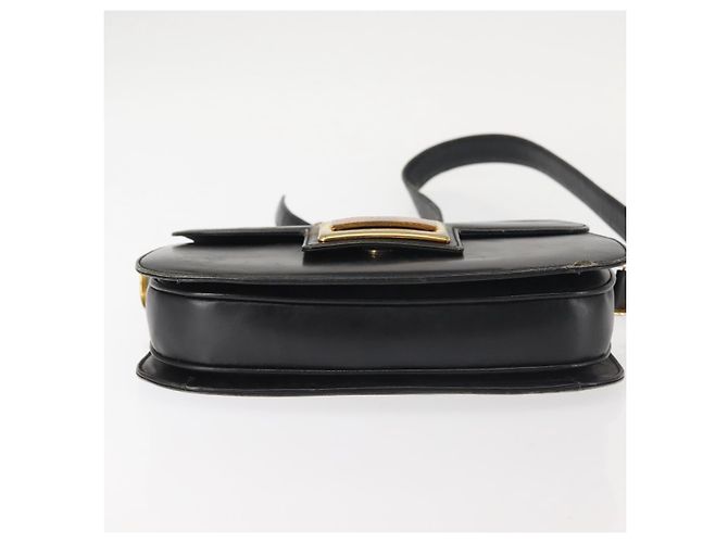 Borsa a Spalla in Pelle Blu Navy Oro Auth BA6320 di GUCCI D'oro - vista 5