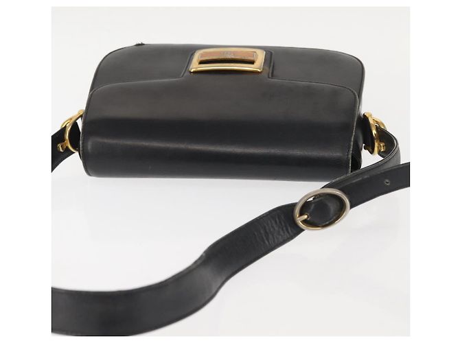 Borsa a Spalla in Pelle Blu Navy Oro Auth BA6320 di GUCCI D'oro - vista 6