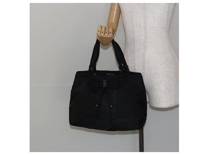 Borsa a mano Vala in pelle nera e oro Auth BA5683 di Salvatore Ferragamo Nero D'oro - vista 23