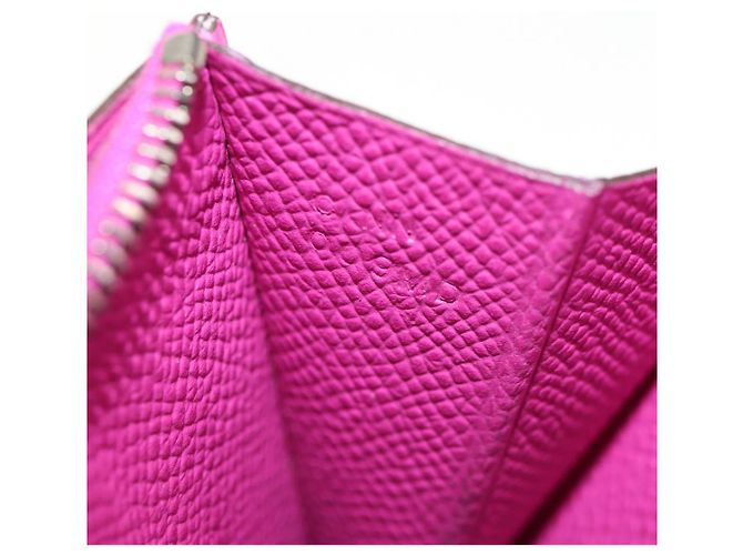 Hermès HERMES Kompakte Constance Geldbörse Leder Lila Rosa Auth 142362M - Ansicht 11