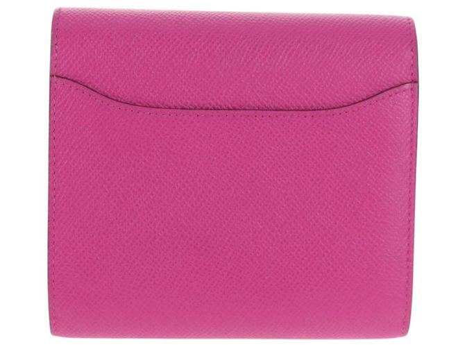 Hermès HERMES Kompakte Constance Geldbörse Leder Lila Rosa Auth 142362M - Ansicht 2