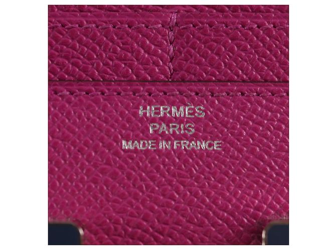 Hermès HERMES Kompakte Constance Geldbörse Leder Lila Rosa Auth 142362M - Ansicht 20