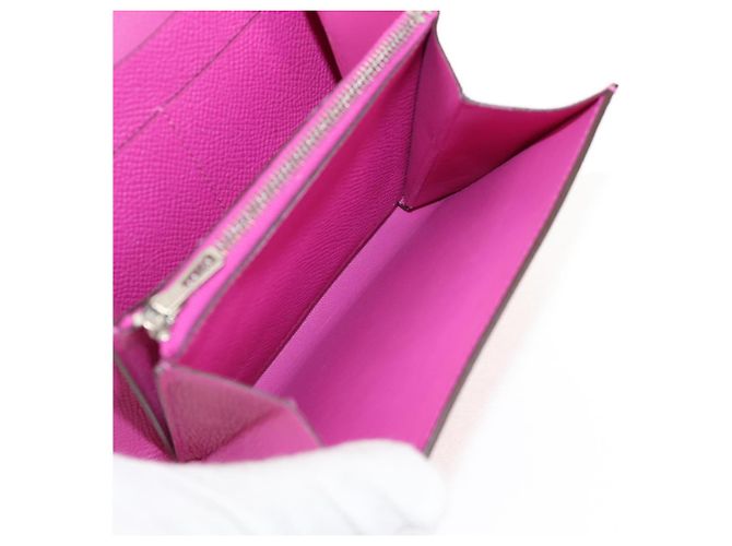 Hermès HERMES Kompakte Constance Geldbörse Leder Lila Rosa Auth 142362M - Ansicht 22